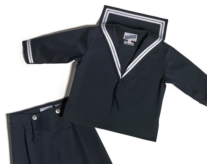 Sailor Suit for boys DER FESCHE FERDL Classic Edition in blue Deluxe Cotton