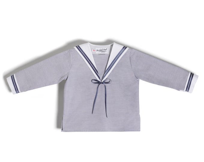 Baby Boy Sailor Shirt lightblue with white Sailor collar