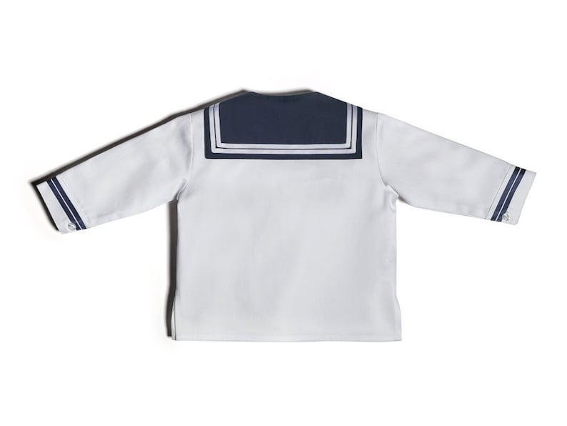 Boys Sailor Suit classic in white and blue cotton