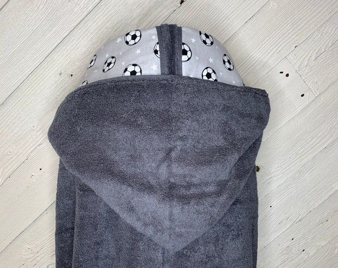 Hooded Towel for Teens or Adults With Optional Soccerflannel