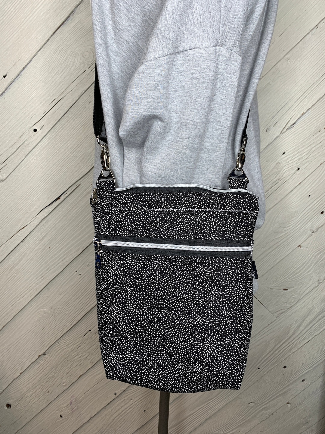 Black and White Crossbody Purse Women's Crossbody Bag Etsy