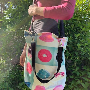 Art Deco convertible woman&#39;s purse, handmade bag, ladies shoulder bag, large purse, women shoulder purse