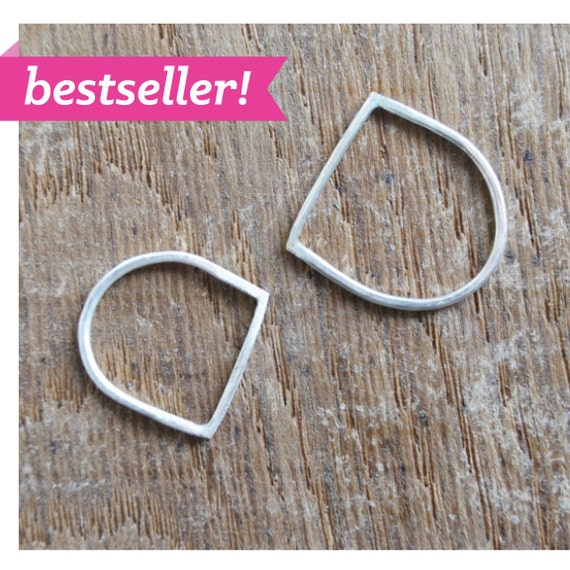 Items similar to modern bar ring in silver on Etsy