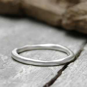Silberring Stapelring matt gebürstet, No. 26,  2mm, 925 Sterling Silber