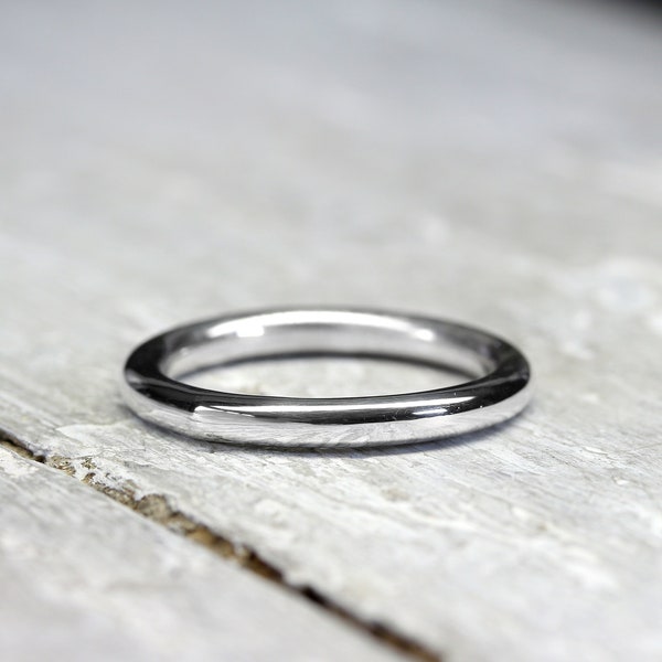 Silver ring stacking ring XL 3 mm, shiny, No. 13, polished, unisex