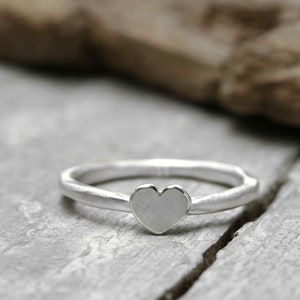 Stacking ring with heart No. 24, ring made of 925 silver, heart ring, gifts for you, engagement, Valentine's Day