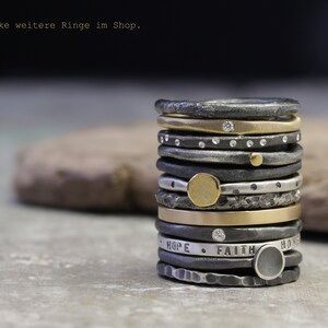 925 silver ring stacking ring with diamond, No. 1, ring, stone ring, engagement ring, diamond ring organic shape image 10