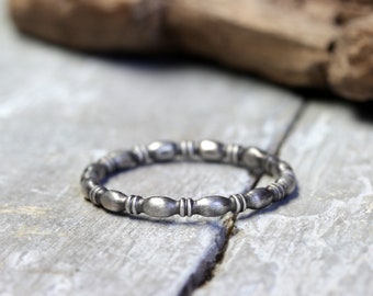 Stacking ring No. 73 made of 925 silver, antique finish, silver ring