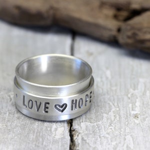 Personalized rotating ring family ties No. 3 made of 925 silver, silver ring image 5