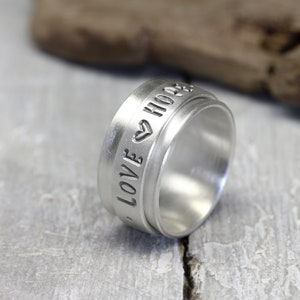 Personalized rotating ring family ties No. 3 made of 925 silver, silver ring image 6