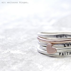 925 silver ring with engraving, personalized ring with writing, stacking ring No. 10, best friend, engagement image 7