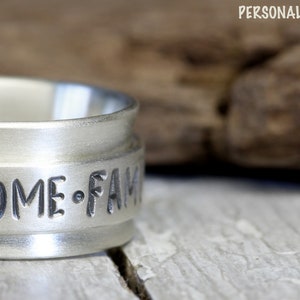 Personalized rotating ring family ties No. 3 made of 925 silver, silver ring image 3