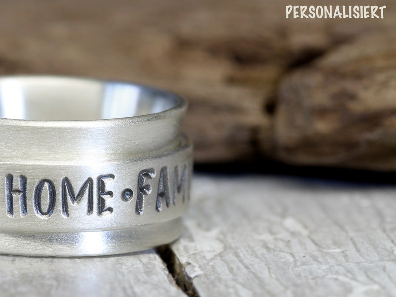 Personalized rotating ring family ties No. 3 made of 925 silver, silver ring image 3