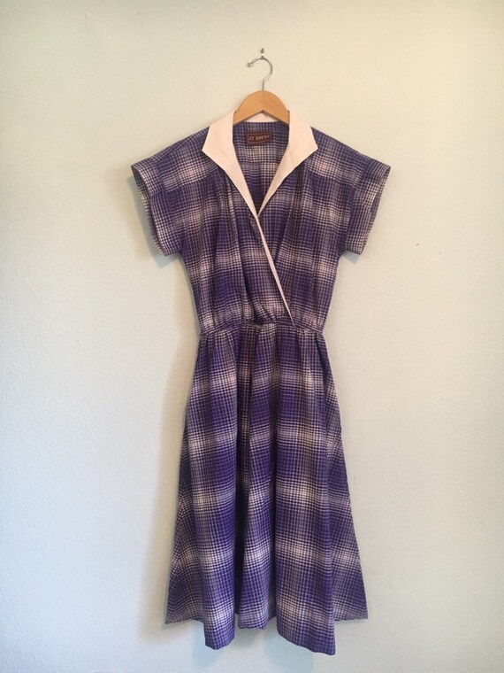 Vtg 80's Does 50's Shirt Dress Circle Skirt Shirt