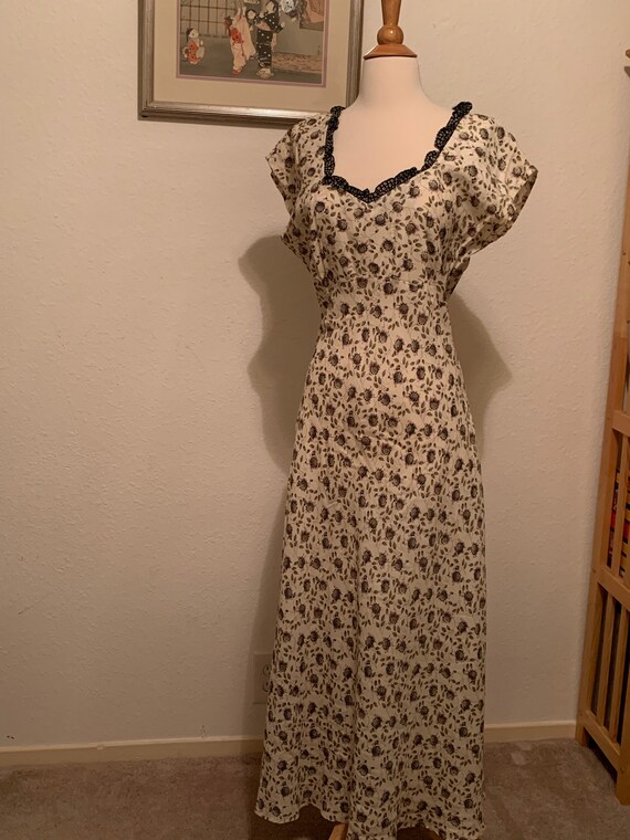 VTG 90's Floral Maxi Dress Size Medium, 90's Rayon