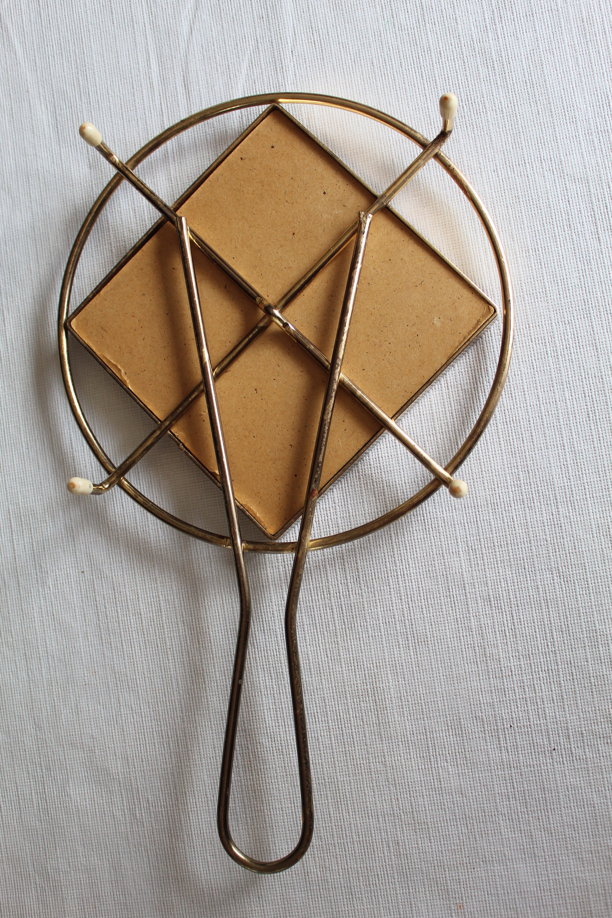 Vintage Tile Hot Plate Trivet with Handle Hanging Wall Decor Etsy