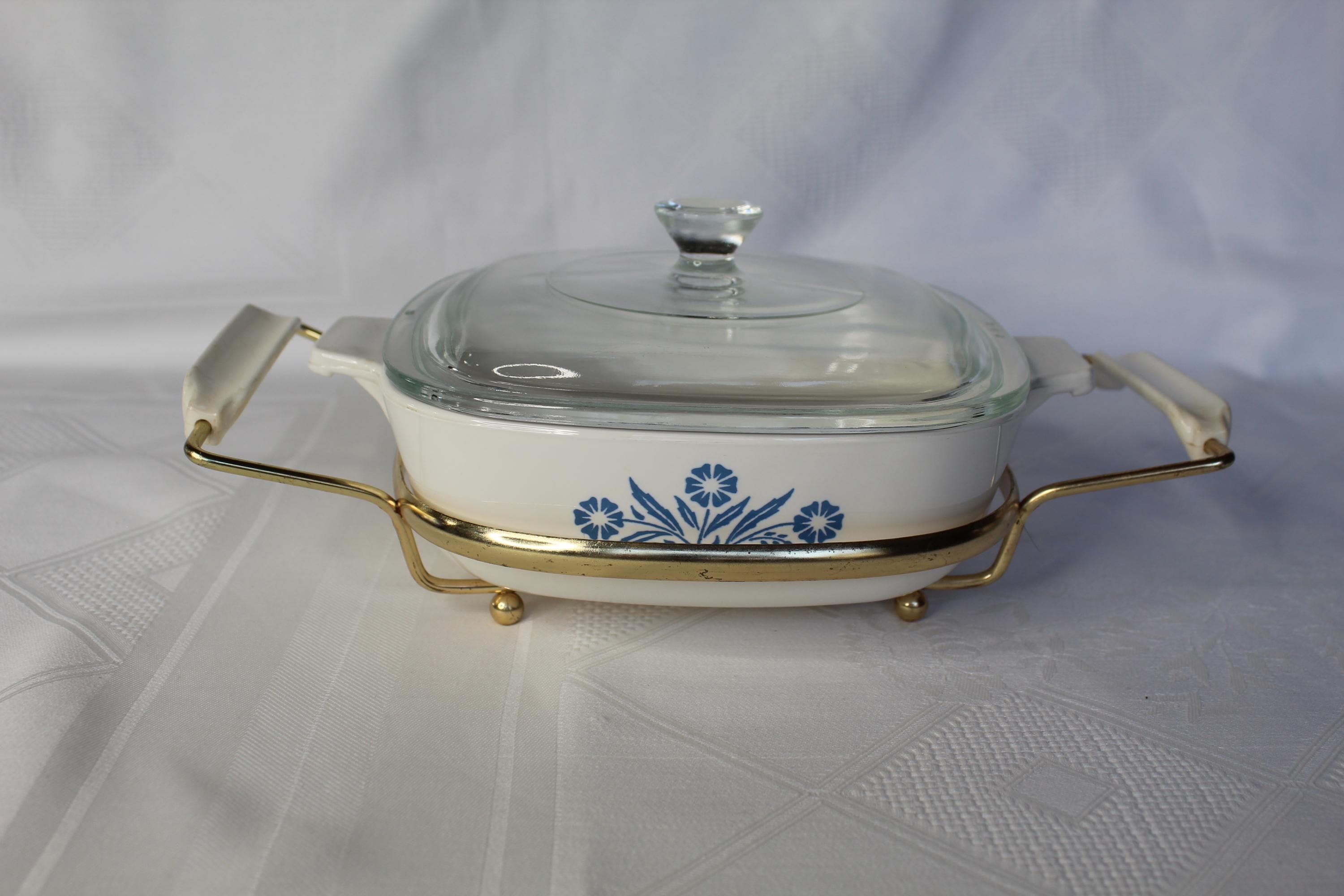 Pyroceram Tableware Corning Ware Pyroceram Casserole With Stand 1 Qt. 50's - Etsy