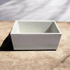 Hand-Poured Cement Succulent Planter, Rectangle Trinket Holder