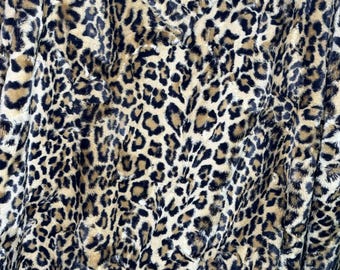 Adult Minky Throw Blanket Luxe Cuddle Leopard Sand