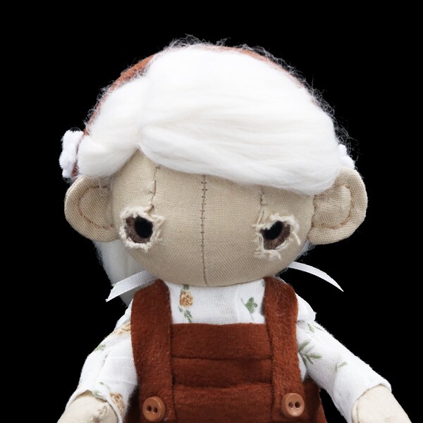 Orange Custom Nine-tailed Handmade Fluffy Doll
