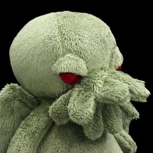 Green Cthulhu Scary Cute Monster Plush Art Doll Mythical Magical Creature Lovecraft