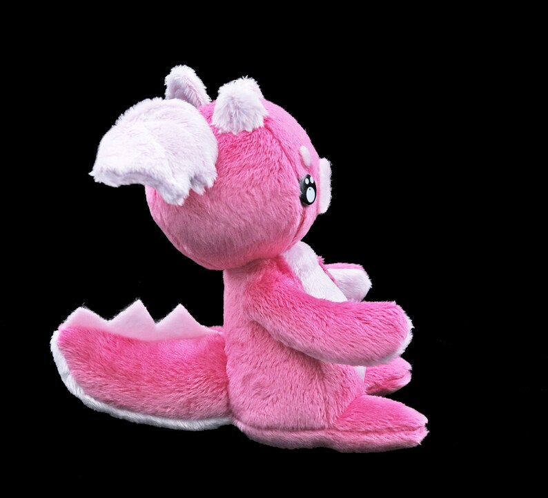 Cute Dual Pink Dragon Plush Toy / Art Doll / Plushie / Winged - Etsy