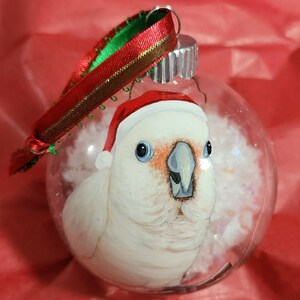 Goffins Cockatoo Christmas ornament