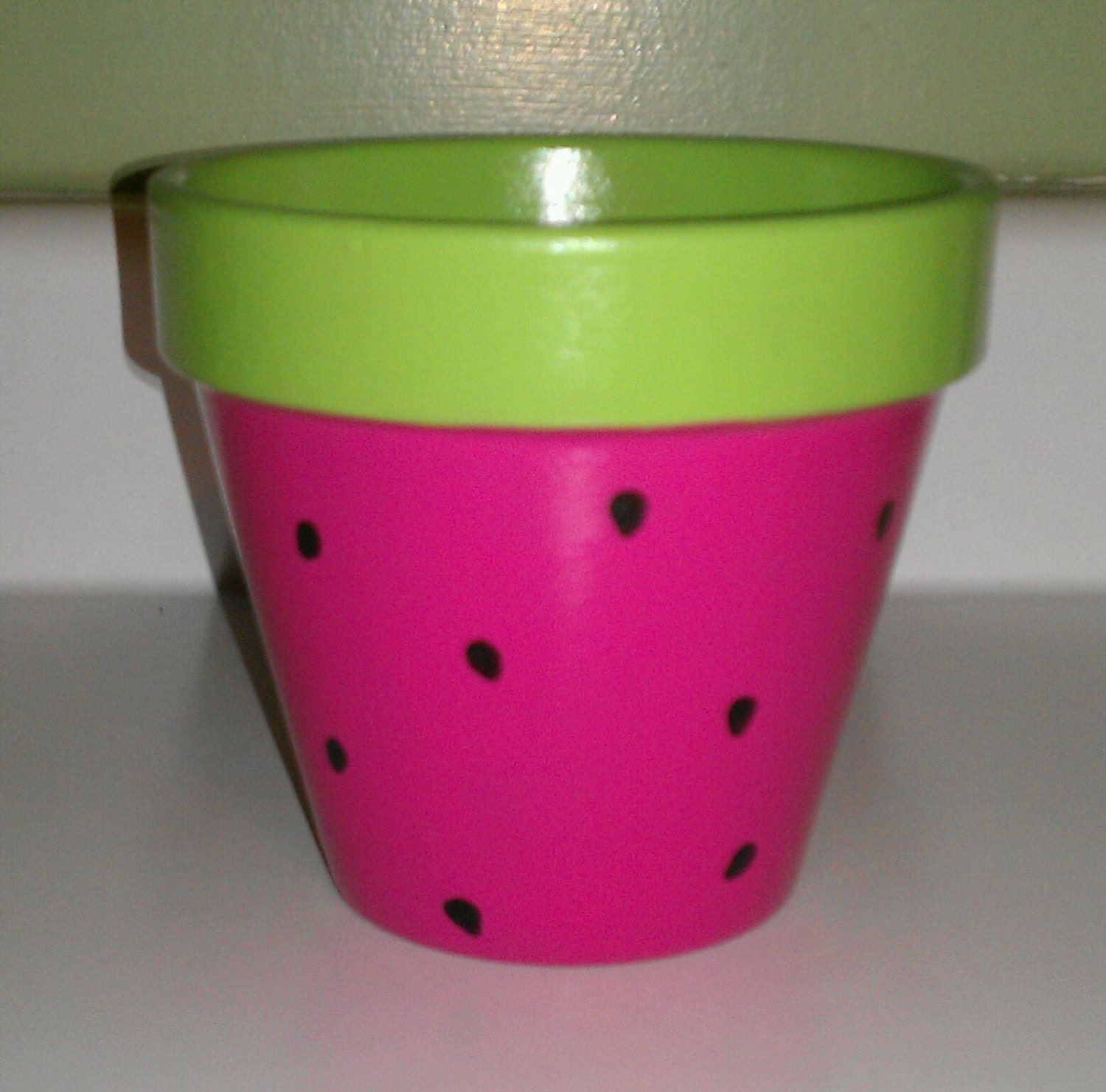 Watermelon Flower Pot hand painted