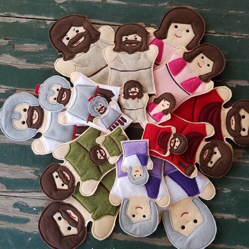 Ancient Bible Characters Felt Puppets Felt Bible Play Set Etsy