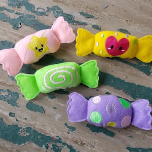 Play Food , Felt Food , Wrapped Candy Play Set , Play Candy , Felt Treat Set , Sold as a Set