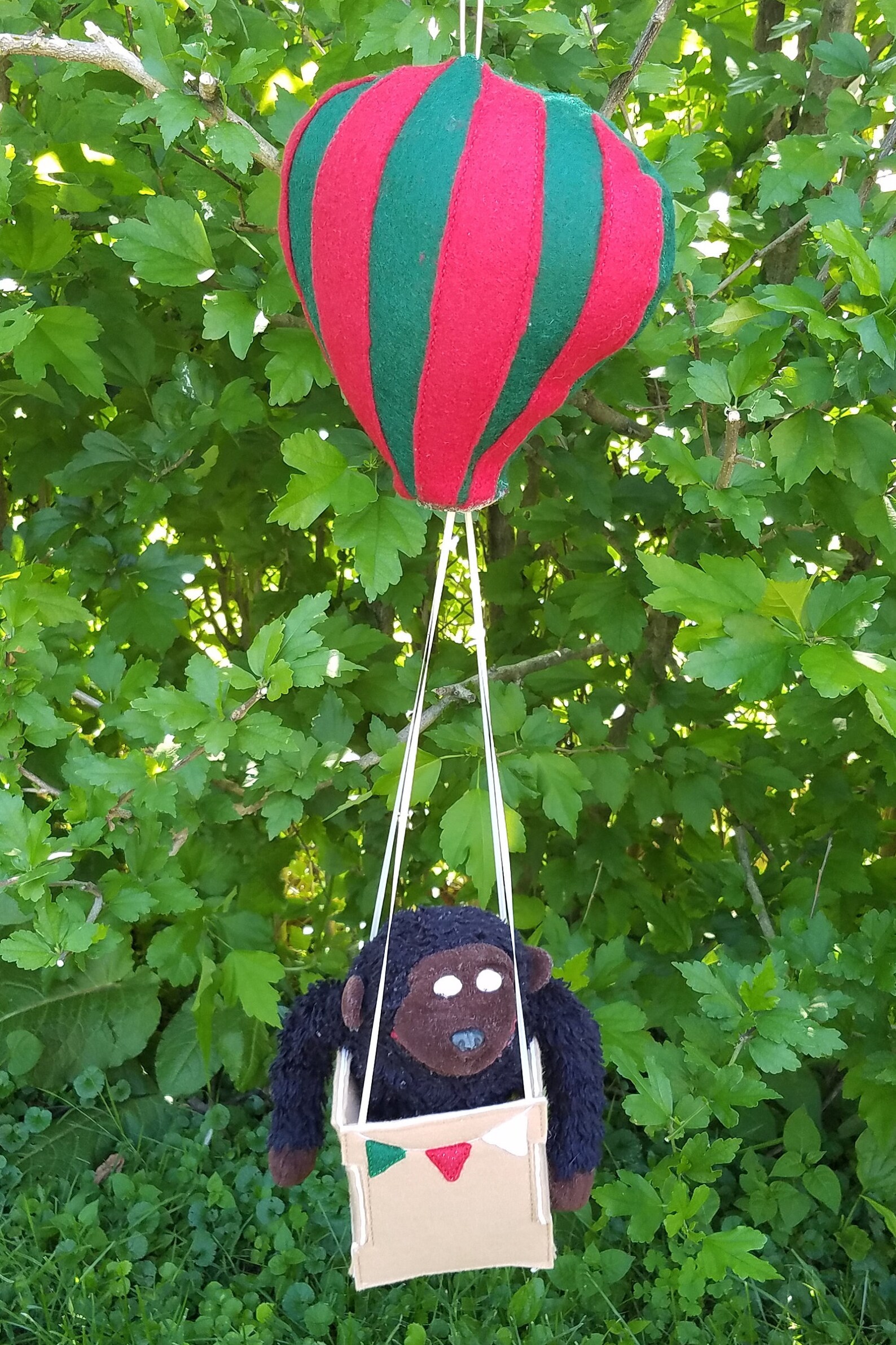 Felt Doll Hot Air Balloon Toy Hot Air Balloon Christmas Etsy