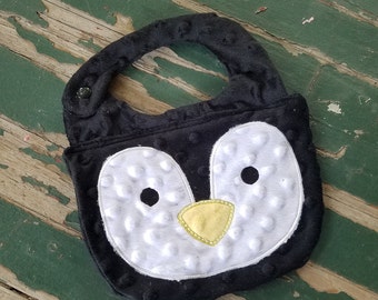 Embroidered Penguin Baby Bib: Funny Penguin Gift - Etsy