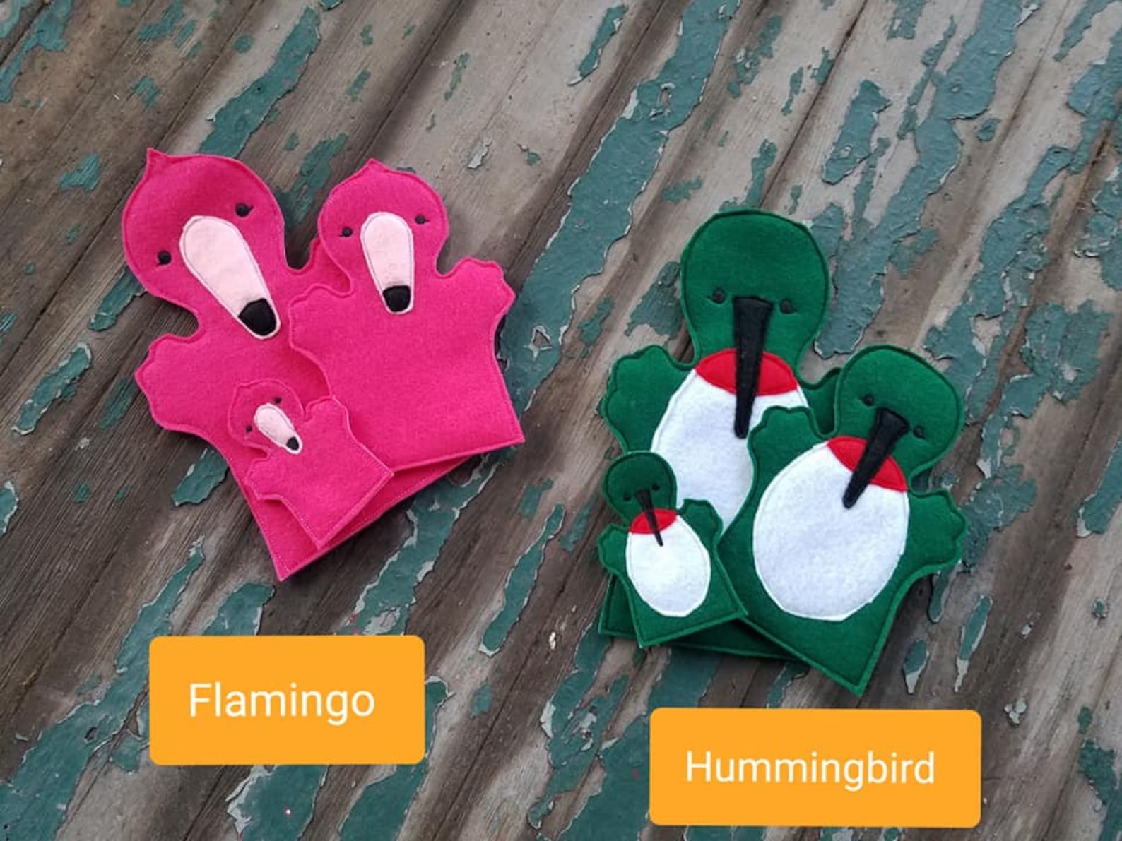 Bird Puppets Felt Puppets Bird Puppets Play Set Adult Etsy