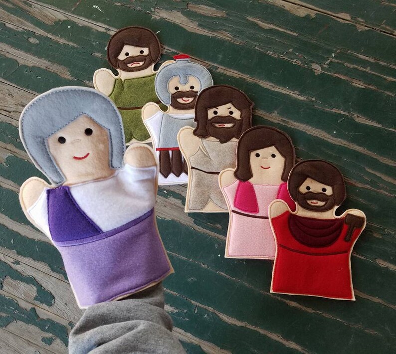 Bible Characters Felt Puppets Easter Resurrection Day Play Etsy