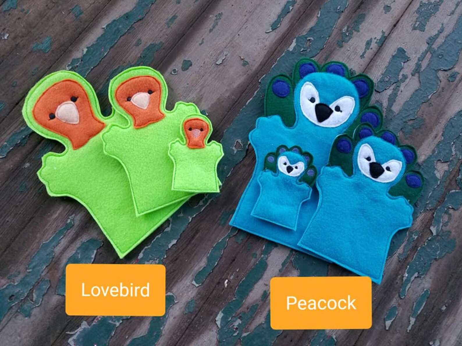 Bird Puppets Felt Puppets Bird Puppets Play Set Adult Etsy
