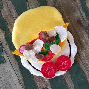 Play Food , Felt Food , Breakfast Play Set , Protein Breakfast Foods , Eggs , Bacon , Sausage , Loaded Omelet , image 4