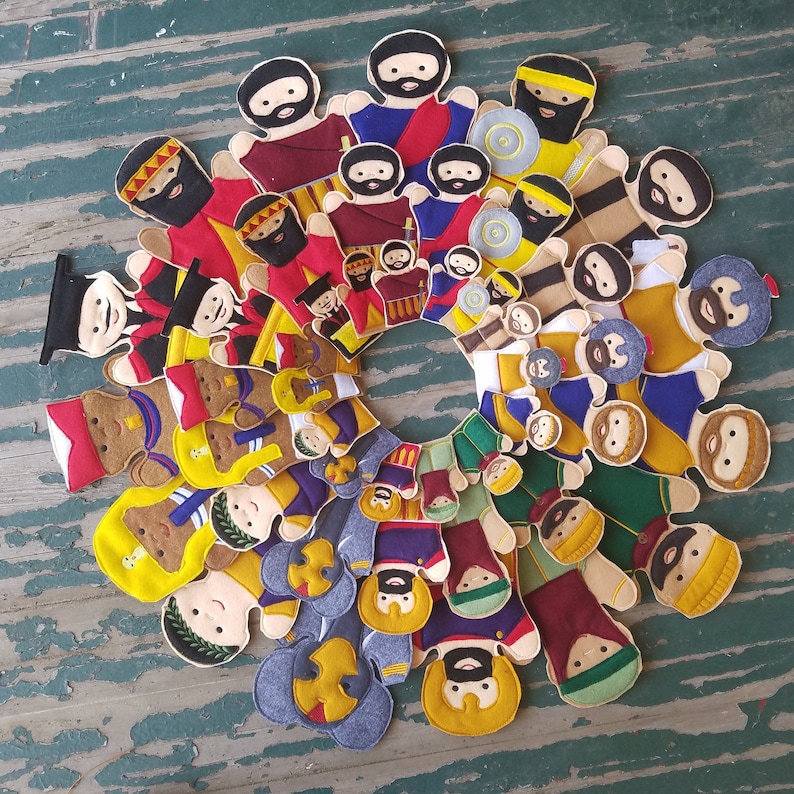 Historical Felt Puppets History Play Set Educational Etsy