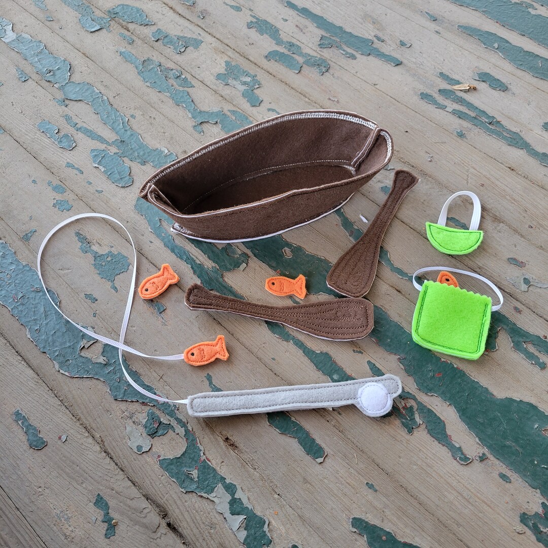 Felt Doll Fishing Boat Set Fishing Costume Boat Oars Etsy