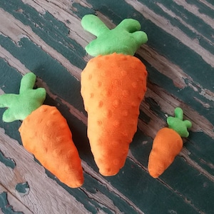 Plush Stuffed Carrot , Available in Three Sizes , Perfect for Easter Baskets