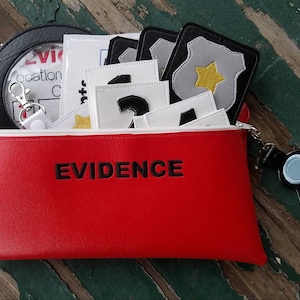 Vinyl Detective Evidence Bag and Kit , Dress Up , Pretend Play , Vinyl Detective Play Set, Play Detective Set image 6