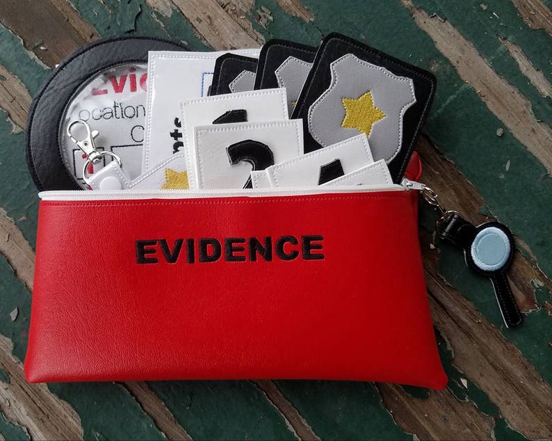 Vinyl Detective Evidence Bag and Kit , Dress Up , Pretend Play , Vinyl Detective Play Set, Play Detective Set image 6