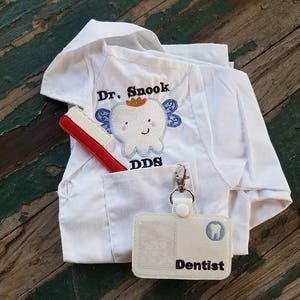 Vinyl Dentist Bag and Kit , Dress Up , Pretend Play , Vinyl Dentist Play Set image 8