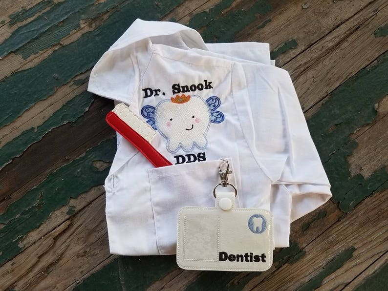 Vinyl Dentist Bag and Kit , Dress Up , Pretend Play , Vinyl Dentist Play Set image 8