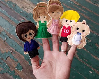 My Family Finger Puppet Play Set , Sold Individually or as a Set