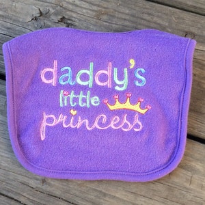 Baby Bib , Baby Gift , Embroidered Baby Bib , Daddy&#39;s Little Princess , Mommy&#39;s Little Princess , Baby&#39;s Embroidered Bib