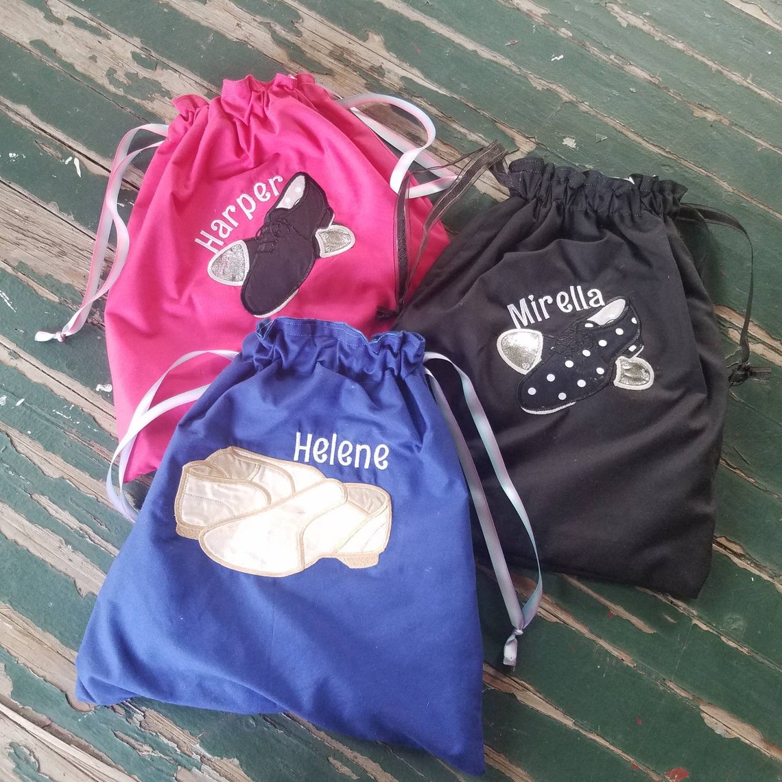 Personalized Lined Drawstring Dance Shoe Bag Ballet Tap Etsy