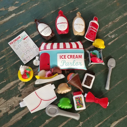 Vinyl Ice Cream Parlor Set Dress up Pretend Play Vinyl Etsy