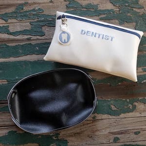 Vinyl Dentist Bag and Kit , Dress Up , Pretend Play , Vinyl Dentist Play Set image 7