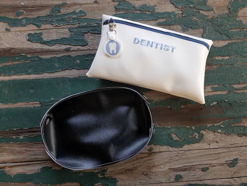 Vinyl Dentist Bag and Kit , Dress Up , Pretend Play , Vinyl Dentist Play Set image 7