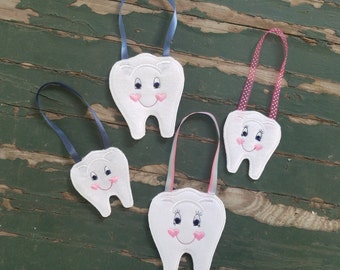 Felt Tooth Fairy Purse , Tooth Pocket , Tooth Fairy Door Hanger, For Boy or Girl , Available in Two Sizes